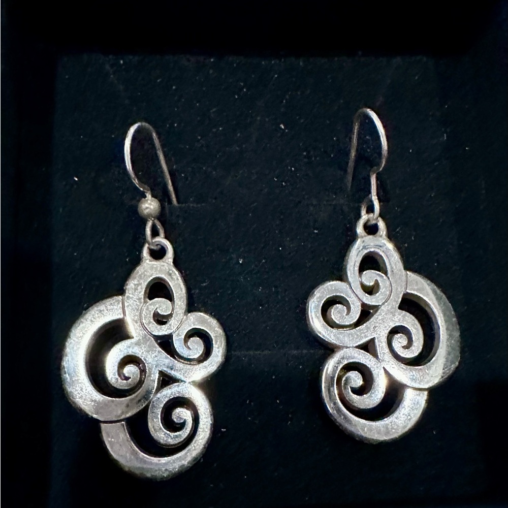 Brighton Elegant Silver Swirl Earrings